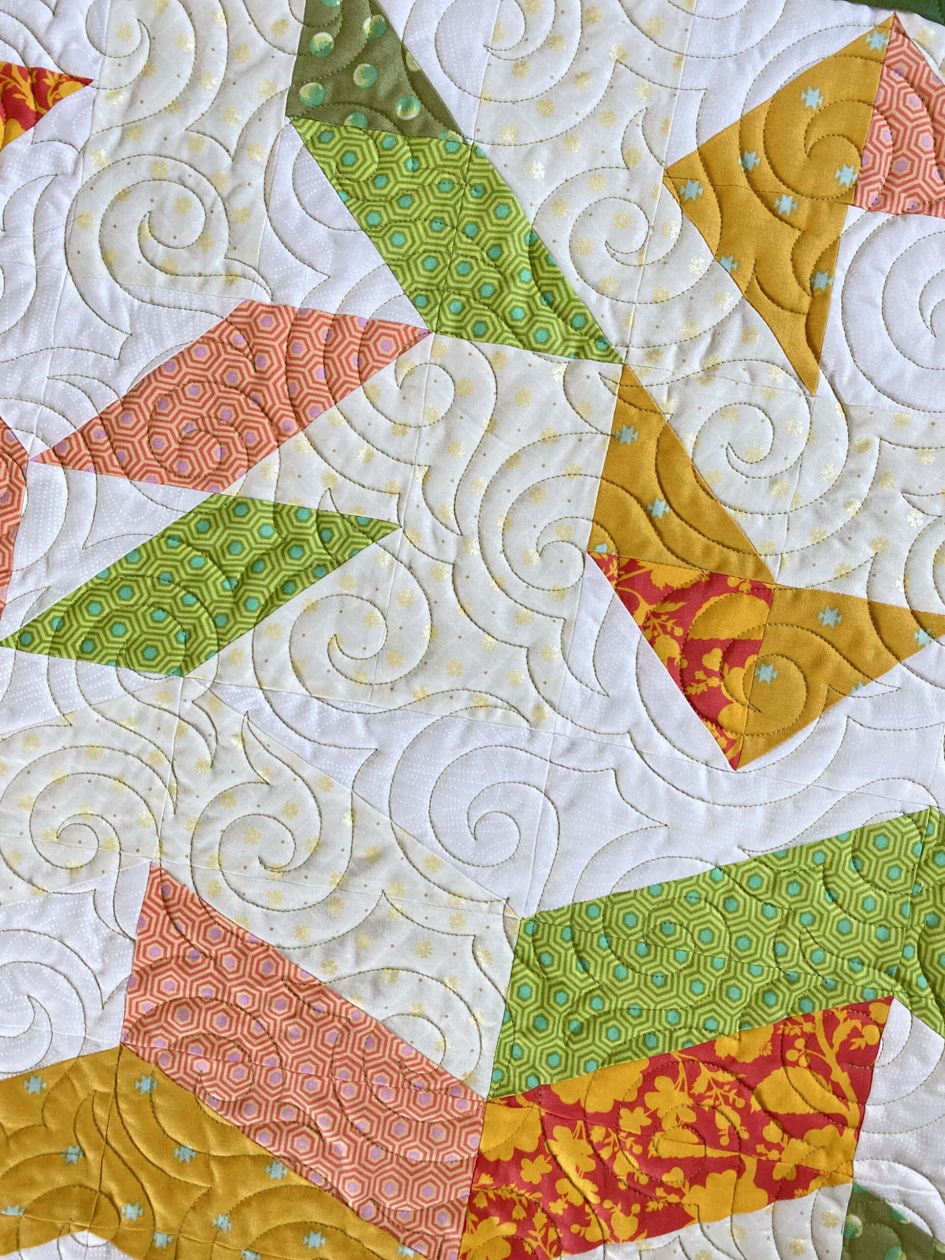 Decorative background of a quilt