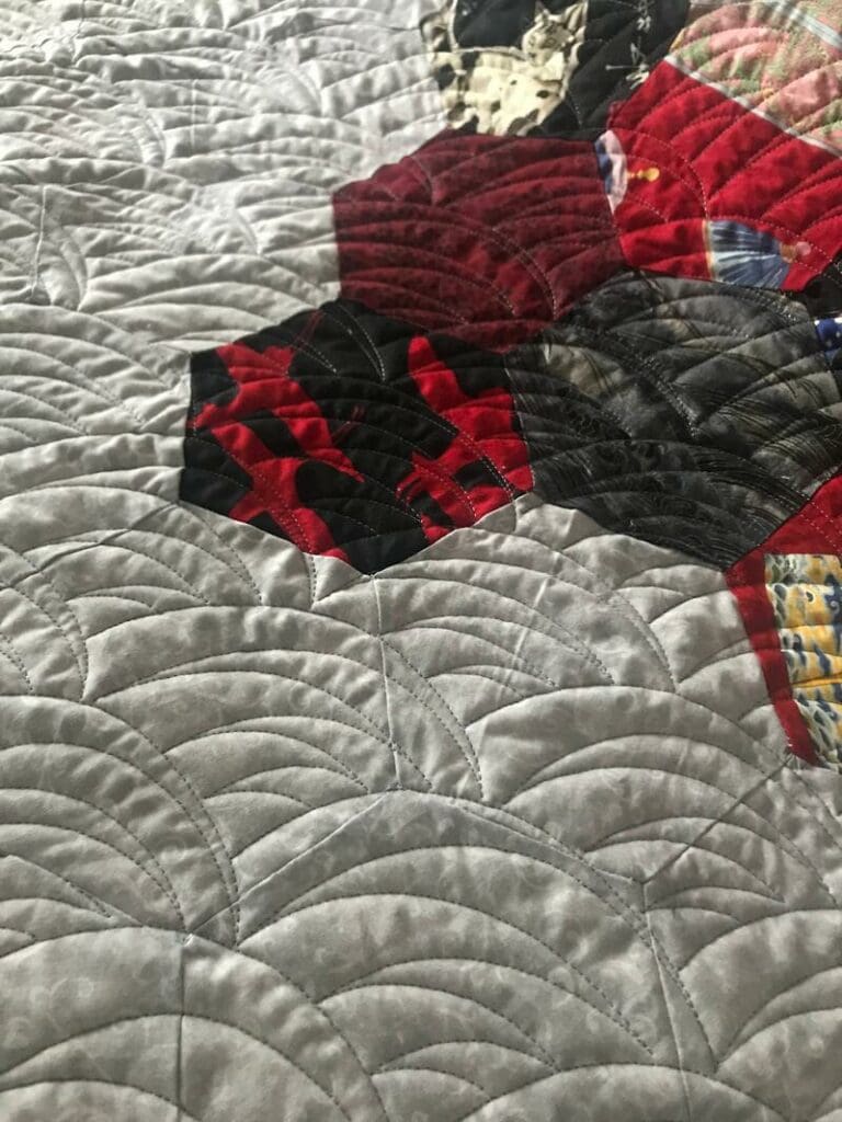 Final quilting that improved any wonky piecing